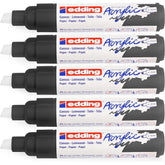 Rotulador Acrilico Edding 5000 Trazo Grueso Negro | Edding | Pack 5 Unidades